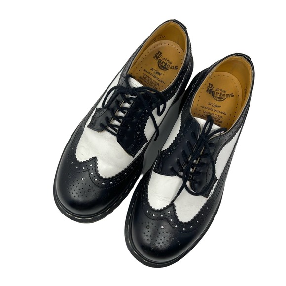 Dr. Martens Shoes - Dr. Martens Vintage 'Made in England' 3989 Bex Leather Brogue Black/White Shoes
